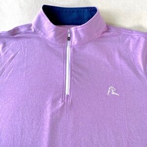 Men's Rhoback Performance Quarter Zip Q-Zips Pullover; Size: M